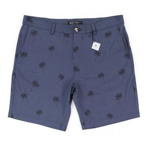 Travis Mathew Hana Hou Shorts Mens 38 Heather Total Eclipse 9" Inseam NWT